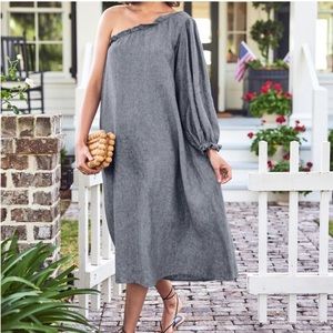 Lake Milly linen dress in navy